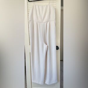 a new day Cream Strapless Jumpsuit